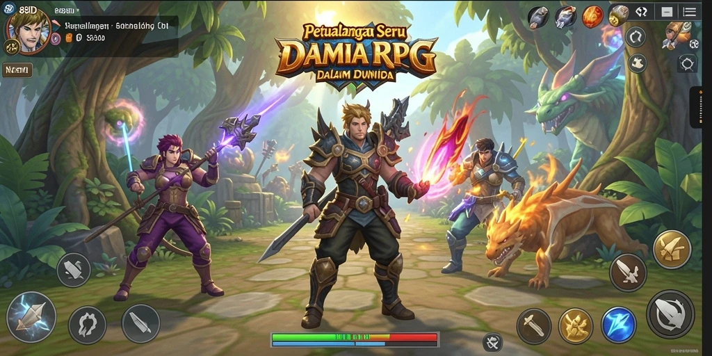Tangkapan layar menunjukkan aksi seru dalam game RPG ini.