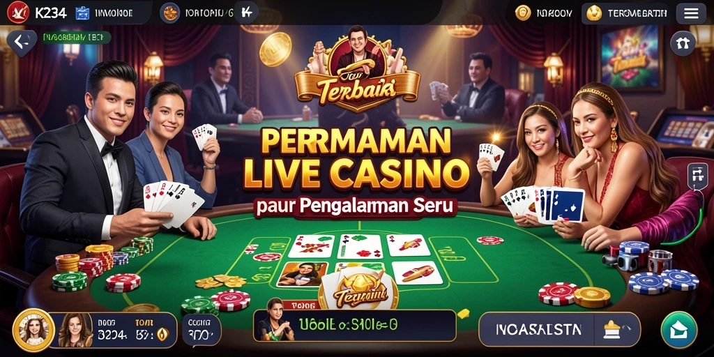 Tampilan menarik gameplay K234 dalam Live Casino yang seru.