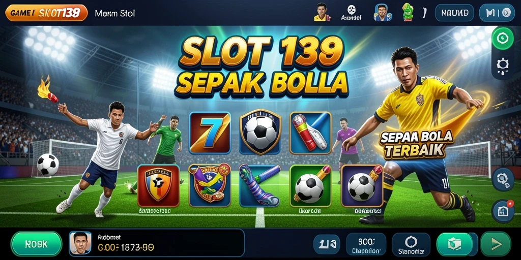 Tangkapan layar SLOT138 yang menunjukkan keseruan gameplay sepak bola.