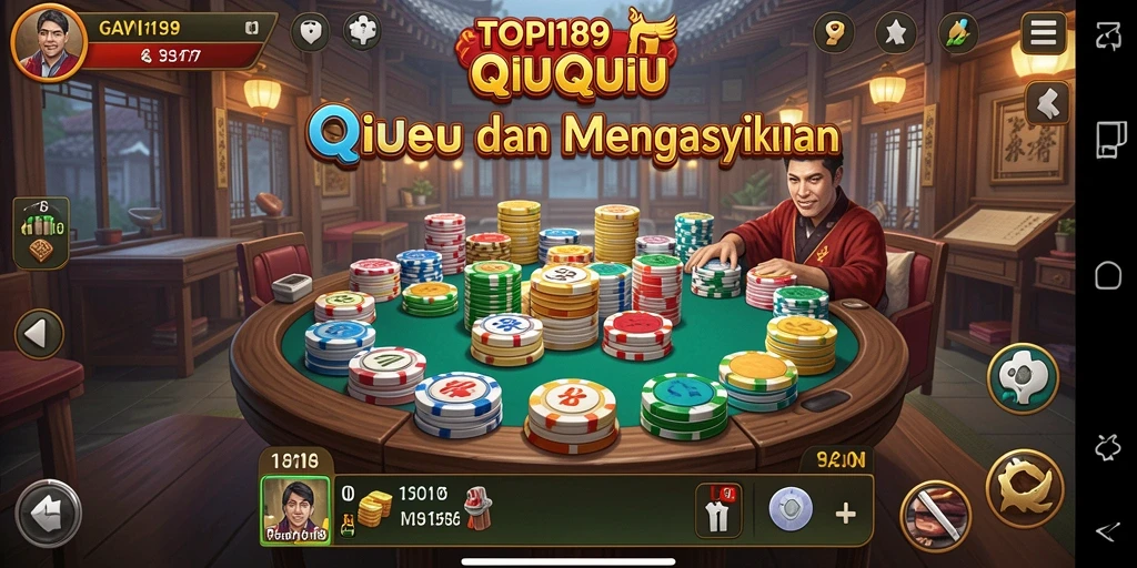 Screenshot menunjukkan pemain sedang menikmati gameplay seru QiuQiu.