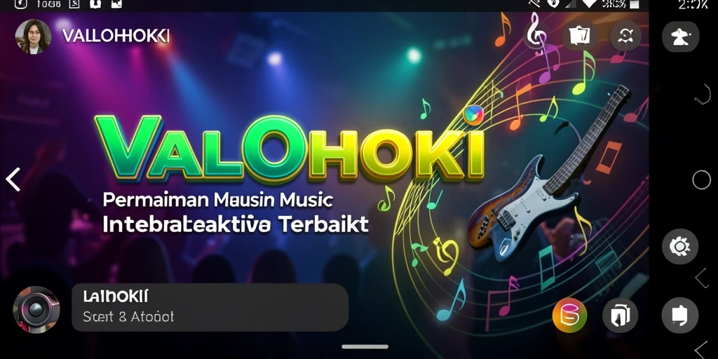 Tampilan gameplay VALOHOKI dengan berbagai instrumen musik.